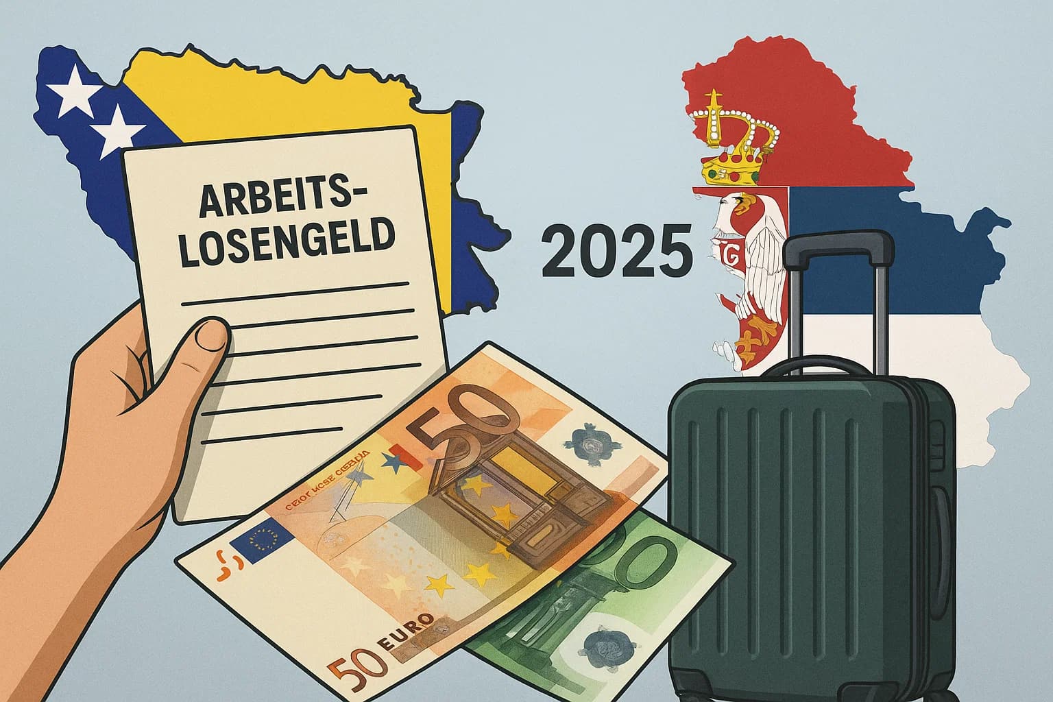 Pravo na Arbeitslosengeld iz Njemačke pri povratku u BiH/Srbiju 2025