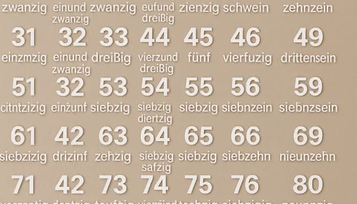 Brojevi do 100 na Nemačkom jeziku