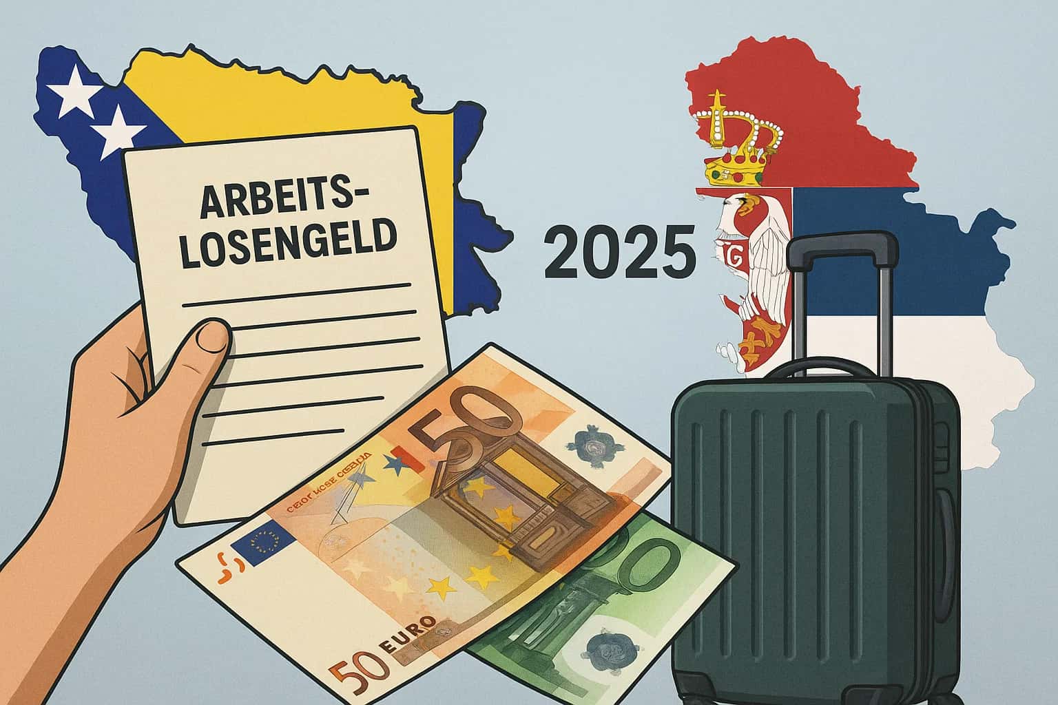 Pravo na Arbeitslosengeld iz Njemačke pri povratku u BiH/Srbiju 2025