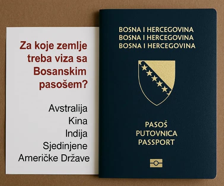Za koje zemlje treba viza sa Bosanskim pasošem?