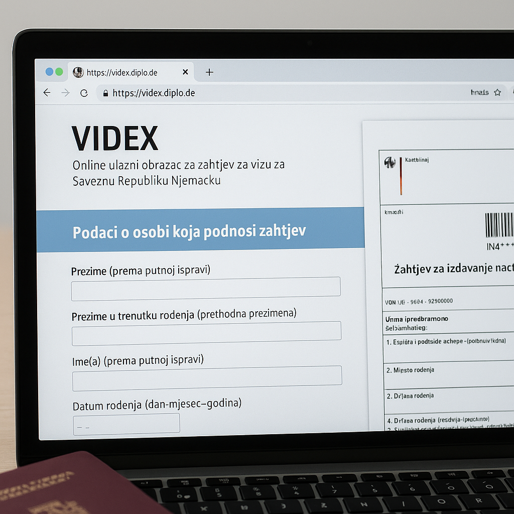 videx obrazac screenshoot sa sajta